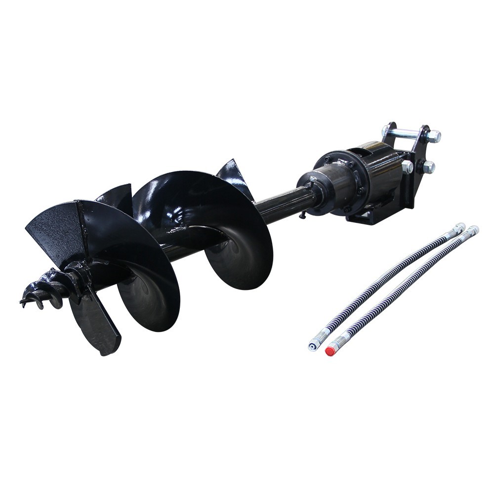 300mm Auger Drill Attachment for Mini Excavator Hydraulic Post Hole Digger Free