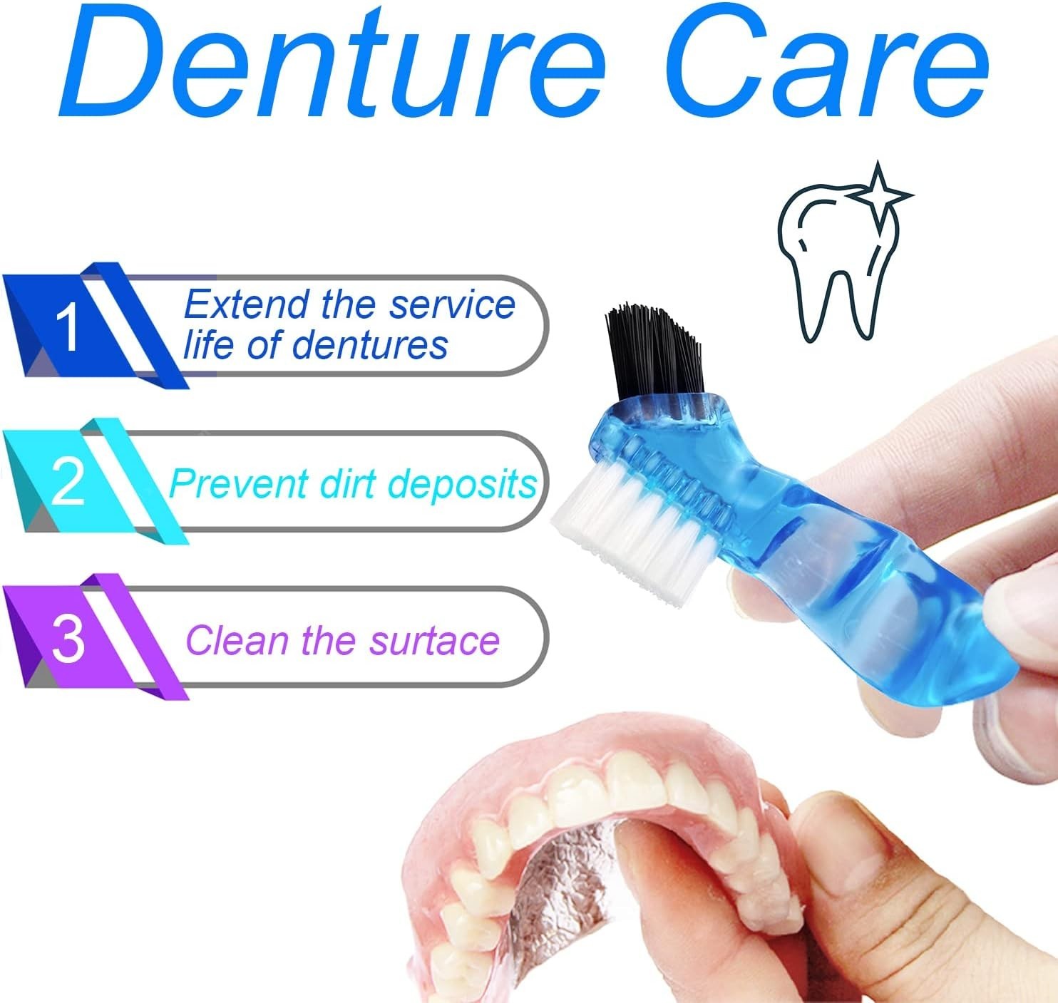 Elegant Dark Blue Travel Mouthguard Cleaning Case with Detachable Drain Basket