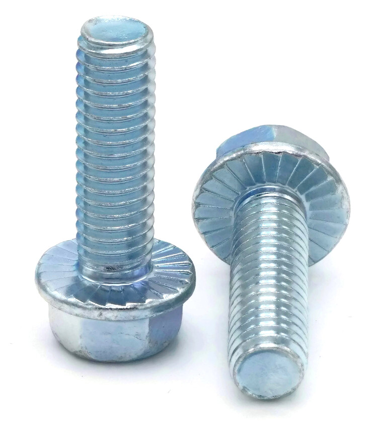 3/8″-16 x 1-1/4″ | Zinc Plated Steel Hex Serrated Flange Bolts – Select Qty