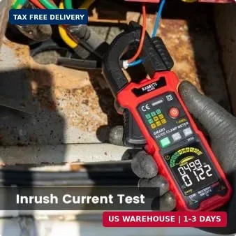 KAIWEETS Smart Digital Clamp Meter with D-Shaped Jaws, Clamp Multimeter with Inr