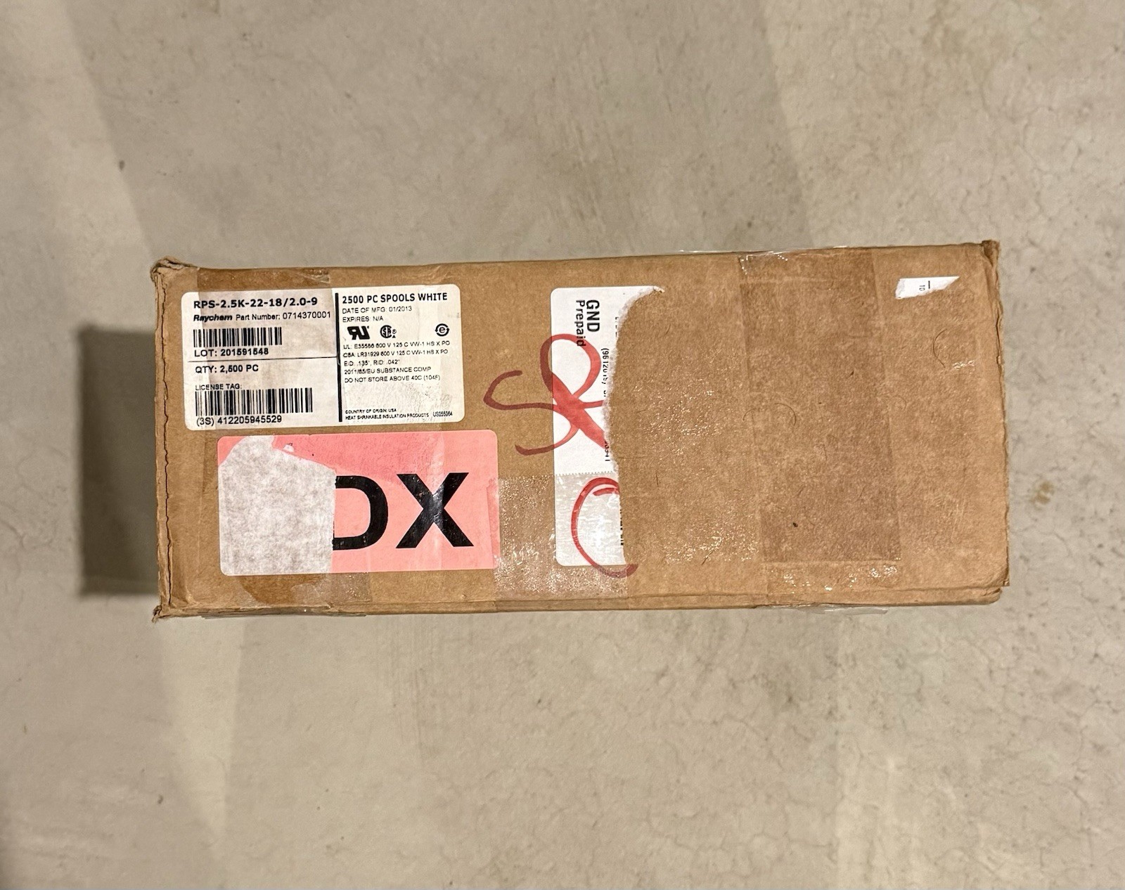 Tyco Electronics Raychem SHRINKMARK-PPS-2.5K-22-18/2.0-9