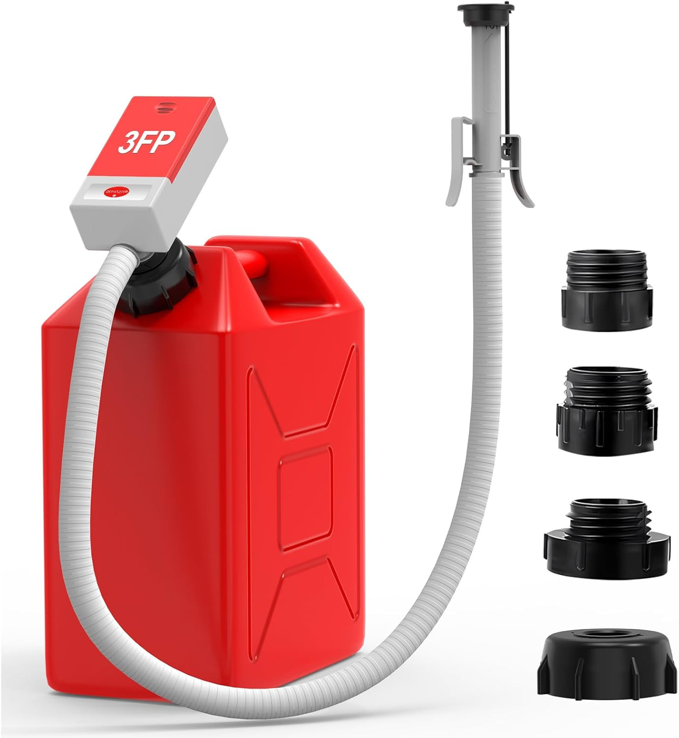 Portable Fuel Transfer Pump – 3.2 GPM with Auto-Stop & 51″ Extra Long Hose