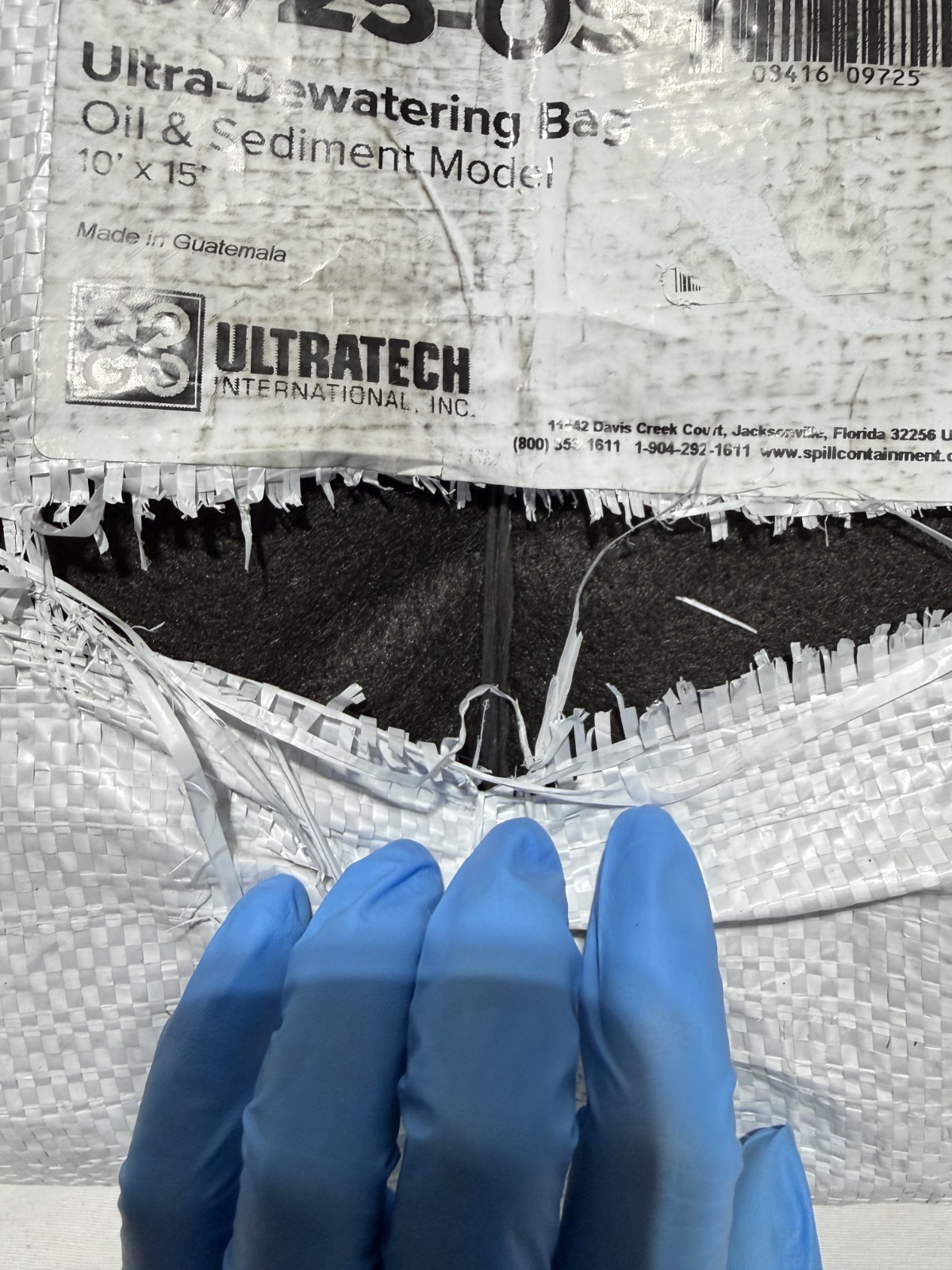 UltraTech 9725-OS Ultra Dewatering Bag 10’ x 15’ Oil & Sediment Model Spill