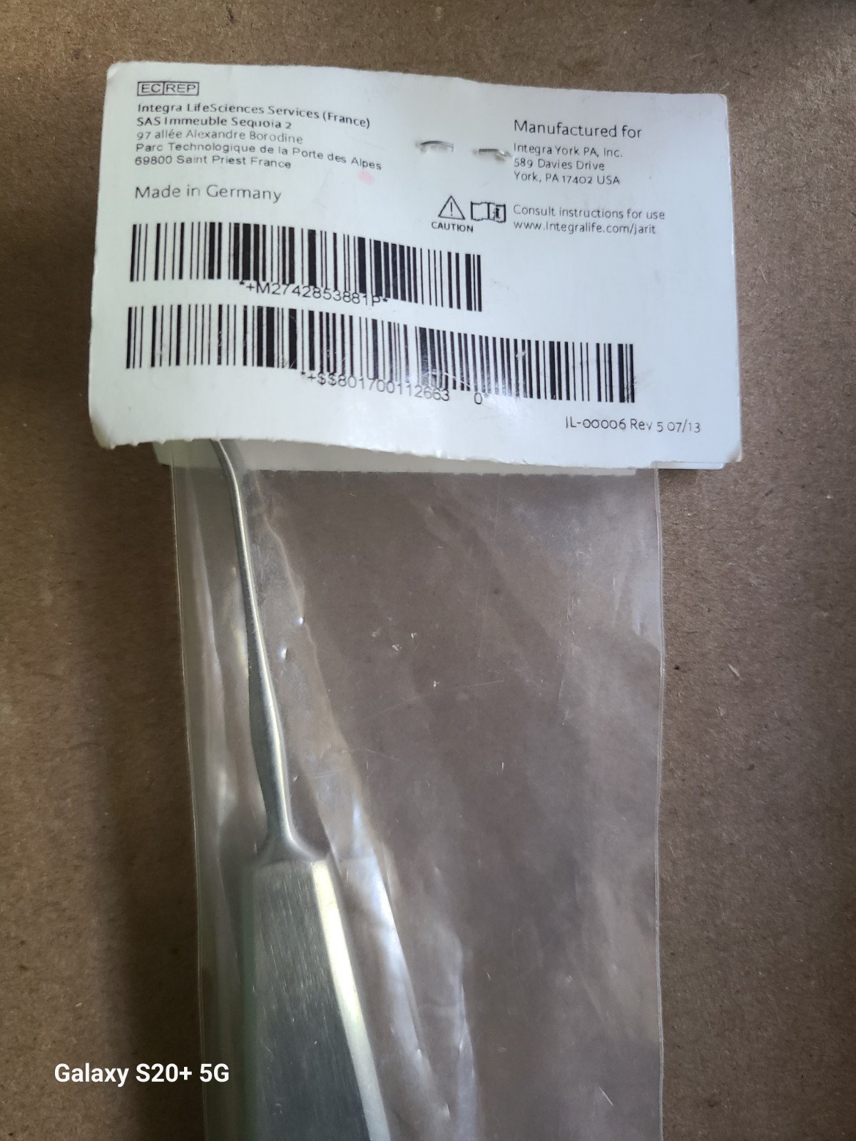 INTEGRA JARIT 285-388 Cushing Little Joker Periosteal Elevator instrument New