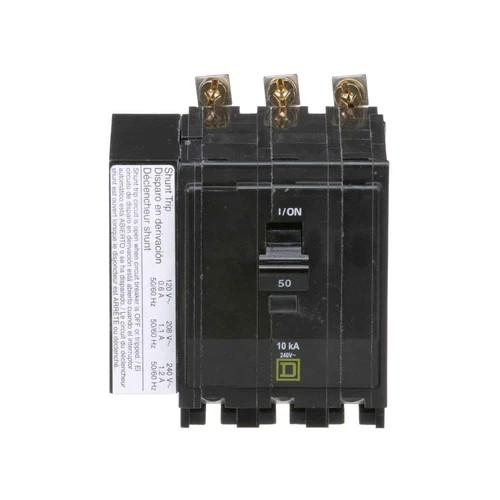 NIB – Square D – QOB3501021 – Mini Circuit Breaker, Qo, 50A, 3 Pole, Bolt On