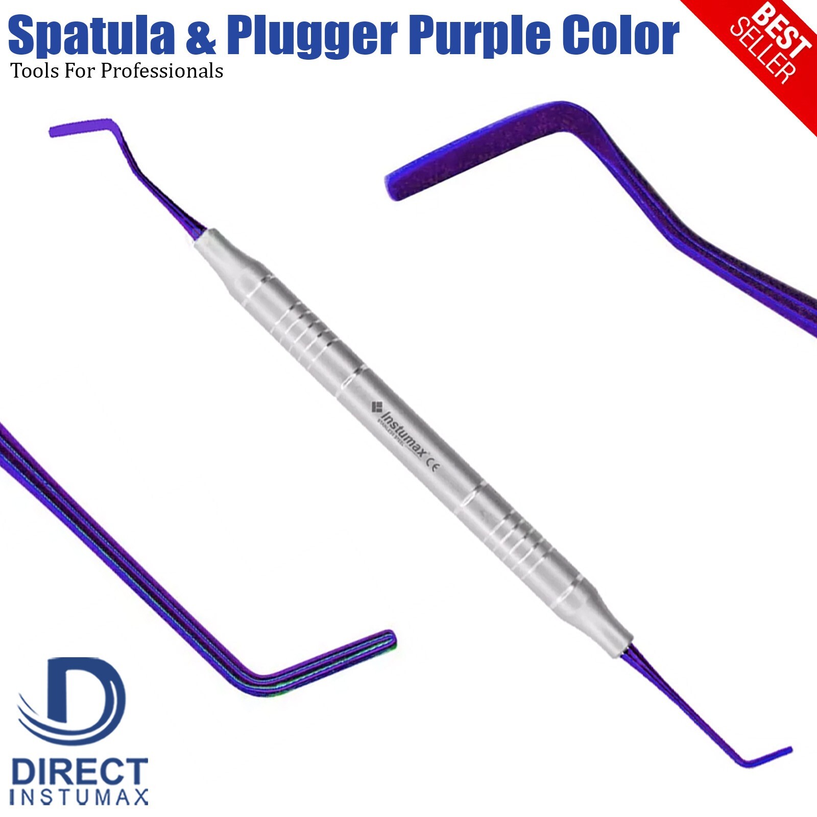 Dental Filling Tools Set Titanium Spatula & Plugger with Colorful Tips