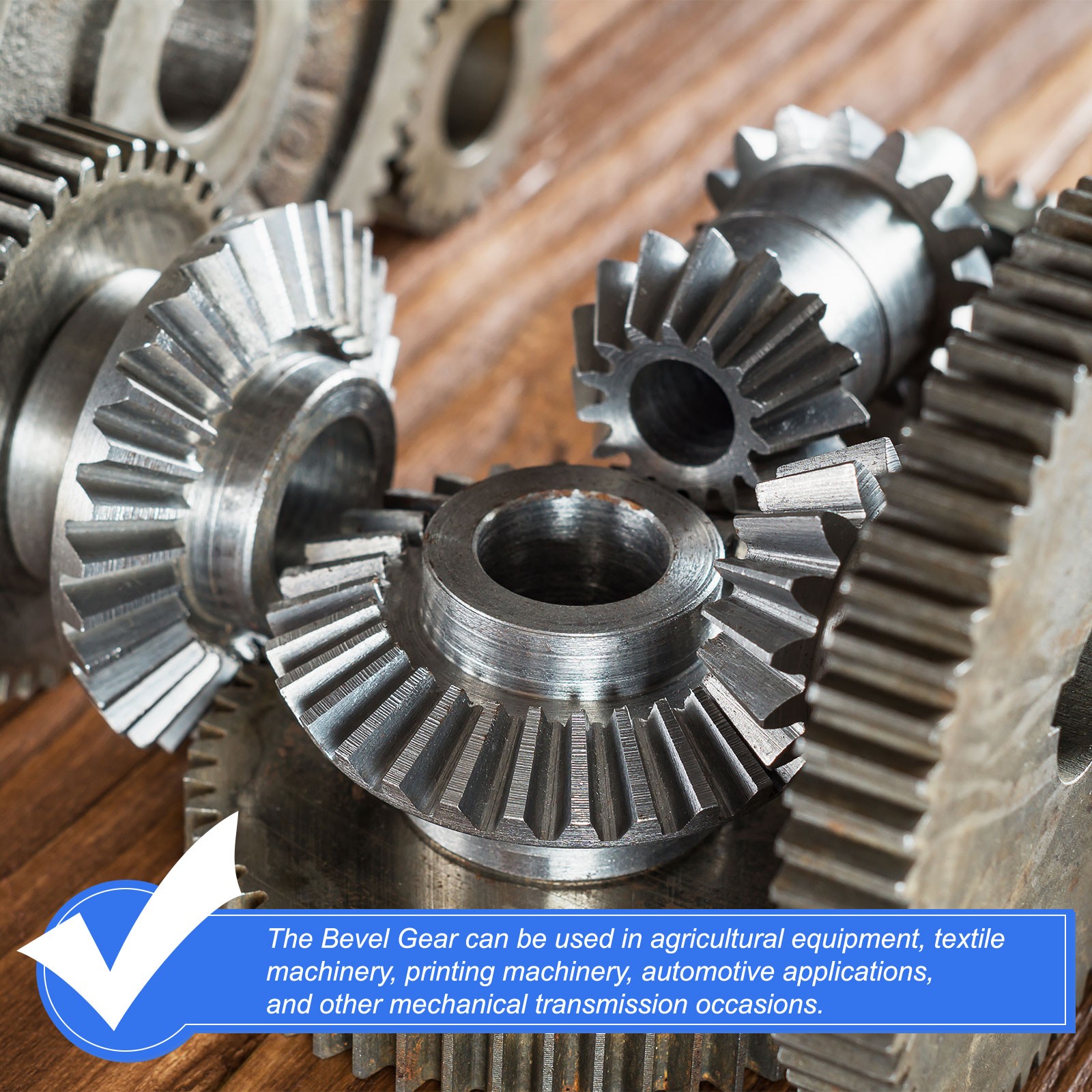 2Pcs Tapered Bevel Gear Set, 1.5 m 1:2 (15T/30T) Bevel Gear(6/10mm Shaft Hole)