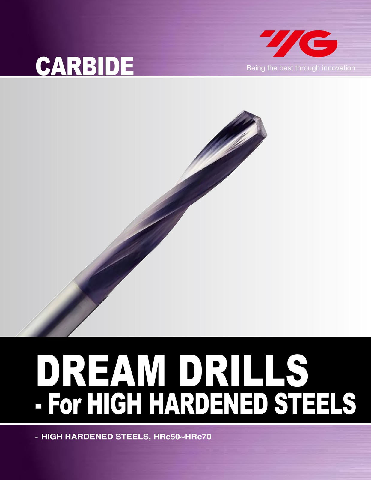 #22 Carbide Dream Drill For Hardened Steels HRc50 – HRc70 TiAlN YG-1