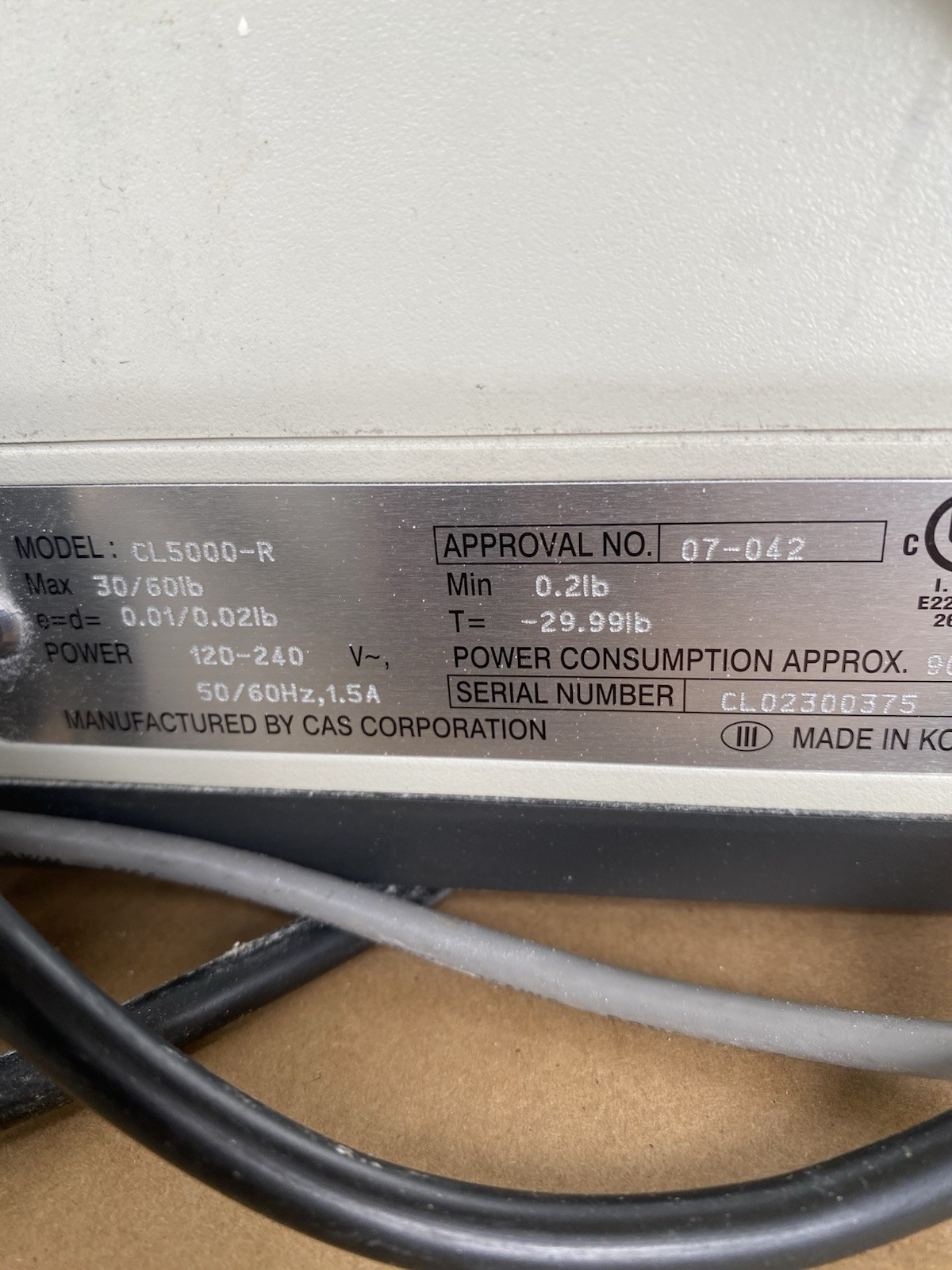 CAS CL5000-R Retail Price Computing Scale with Label Printer (Pole Model)