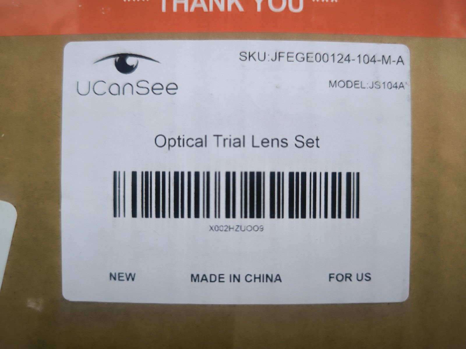 UCanSee 104pcs Optical Trial Lens Set Metal Rim Plastic Frame Aluminum Case
