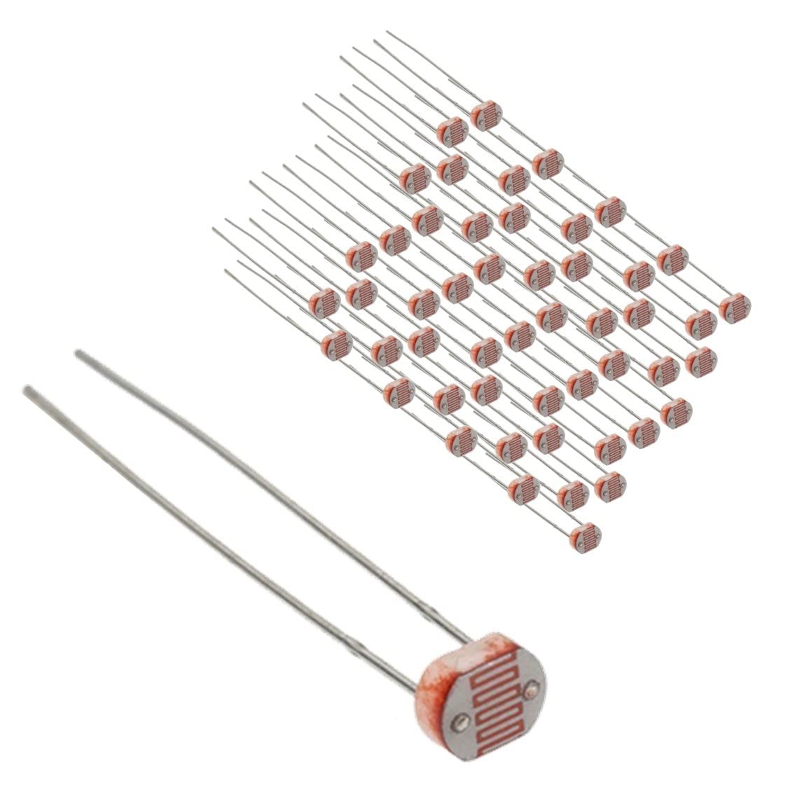 50pcs LDR Photoresistor Light Sensor Photocell for Arduino, ESP32, ESP8266, R…