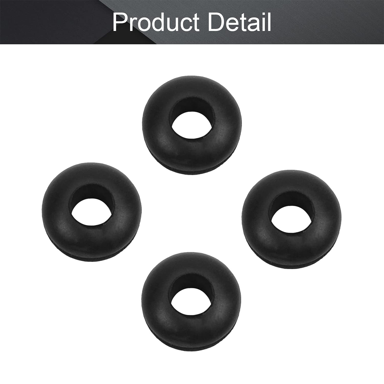 Rubber Grommet 200pcs 5mm Inner Dia Oil Resistant Armature Rubber Grommets For W