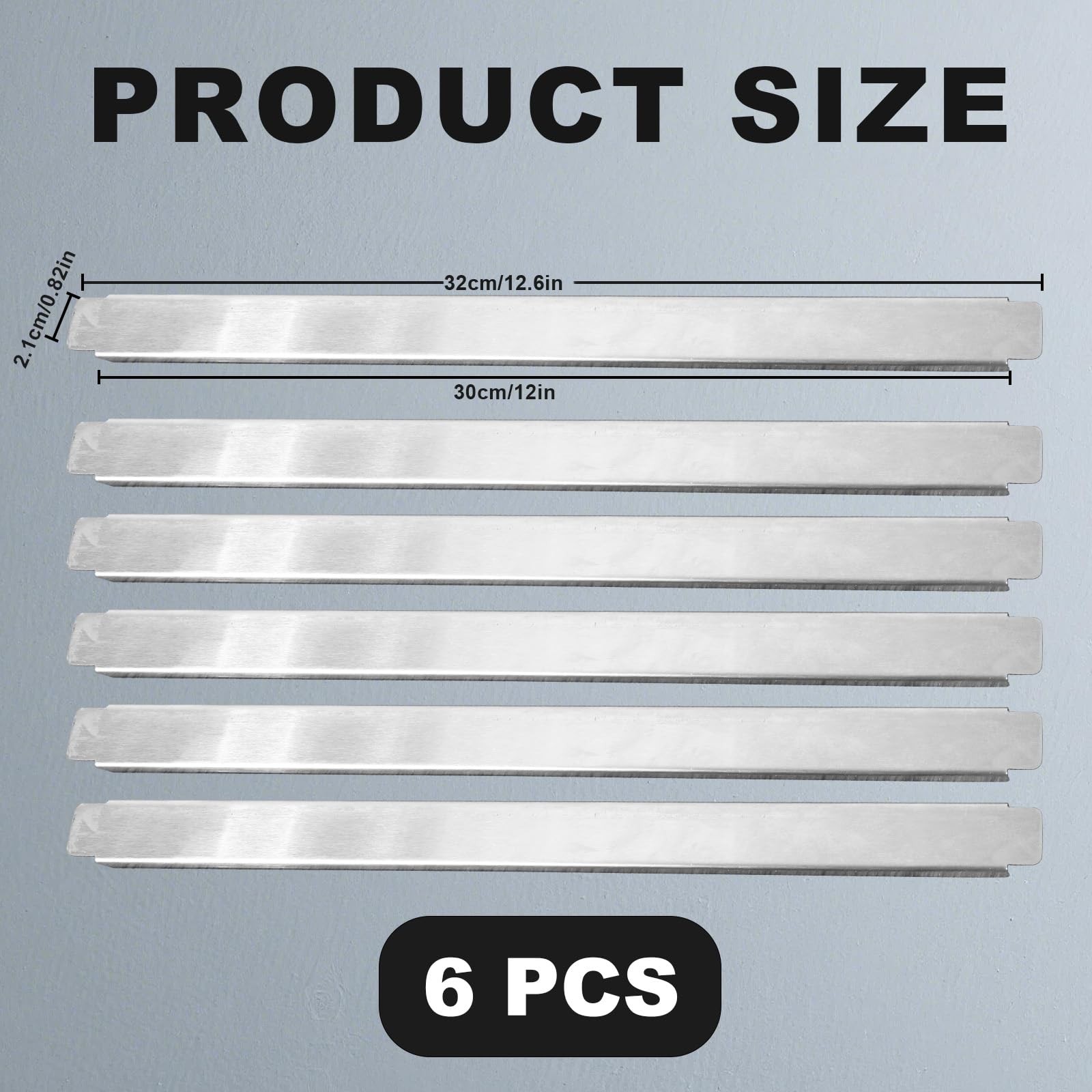 6pcs Steam Table Dividers, 32cm/12.6 Inch Stainless Steel Metal Food Divider …