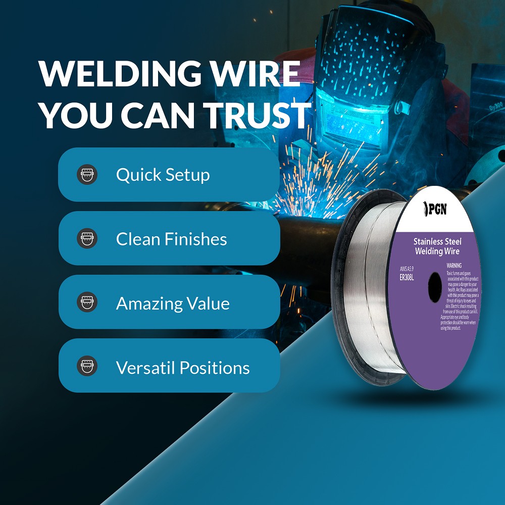 PGN ER308L .035″ – 2-Lb – MIG Stainless Steel Welding Wire