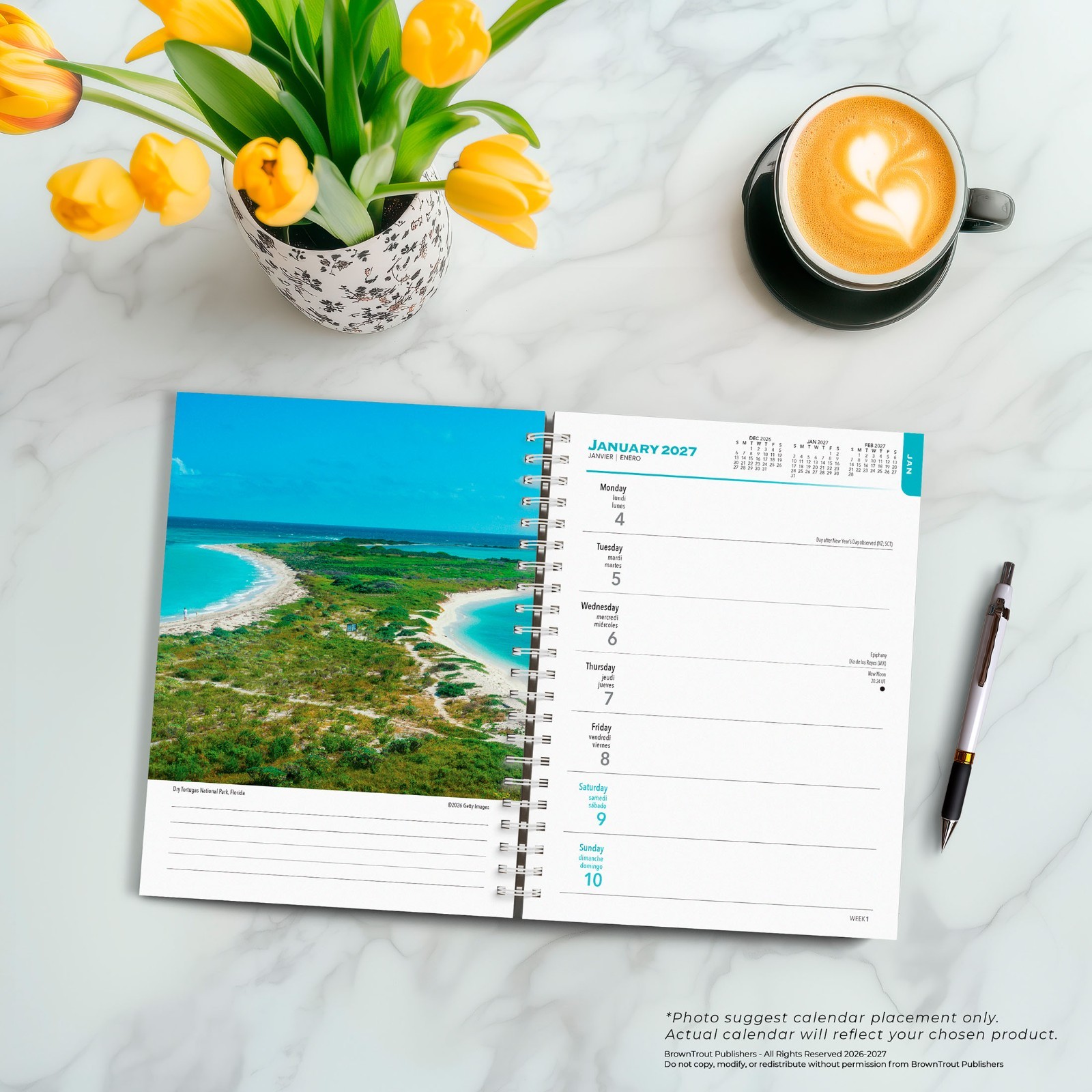 National Parks | 2027 6×7.75″ Spiral-Bound Wire-O Engagement Planner Calendar