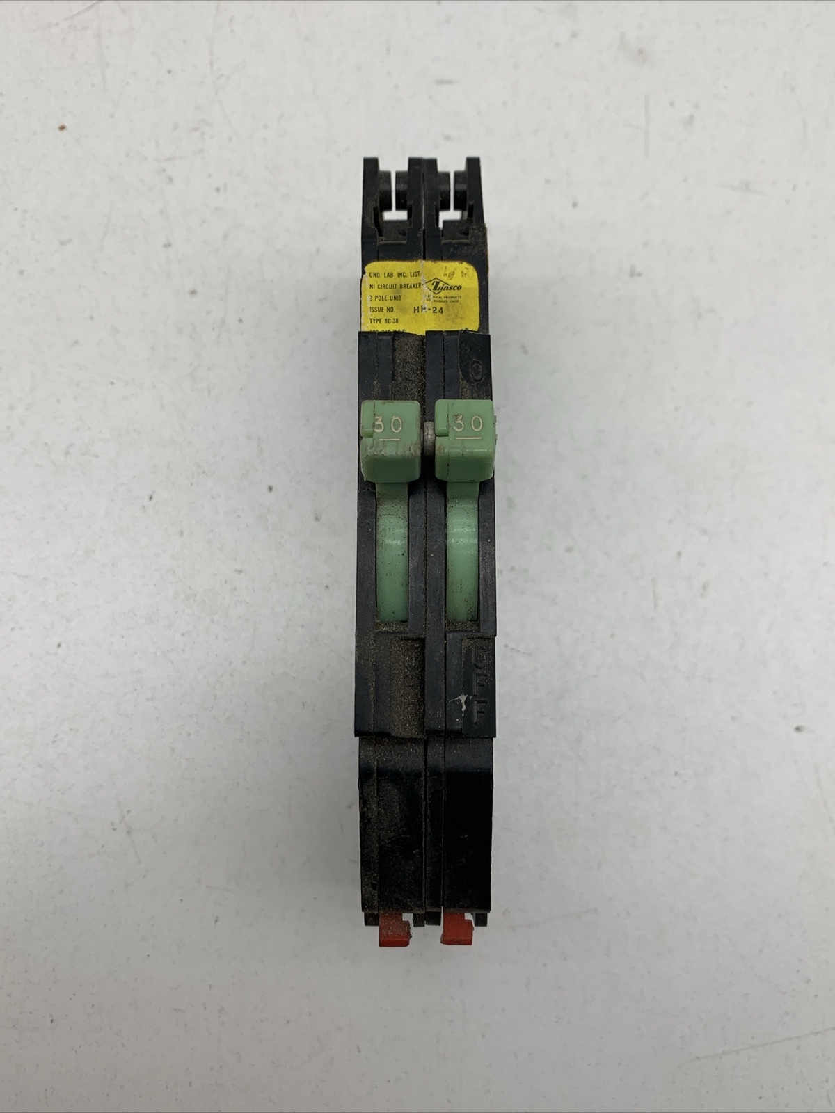 Zinsco RC38-30 30-Amp Double Pole Common Trip Slim Circuit Breaker 30A