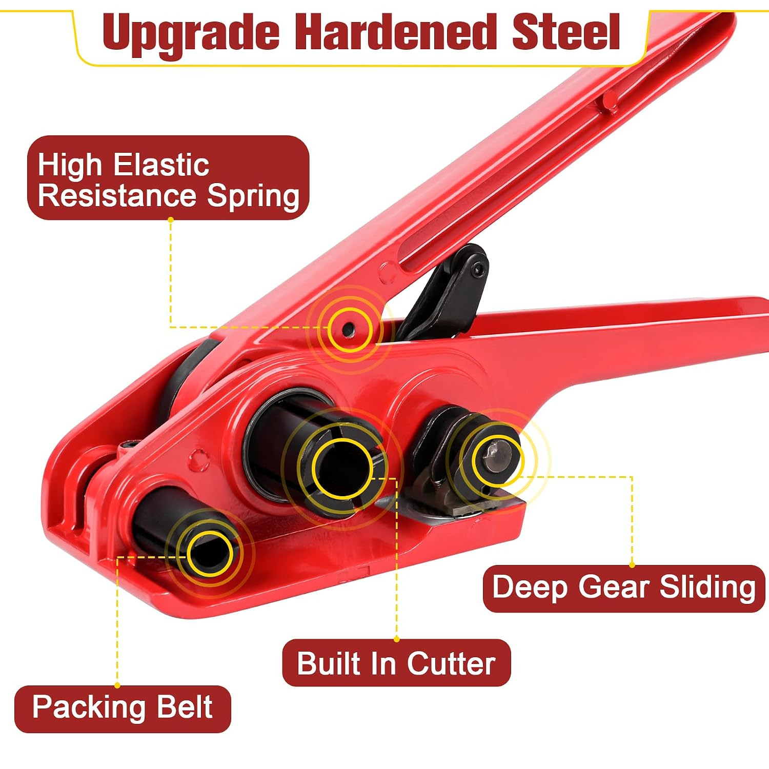 Heavy Duty Banding Strapping Kit with Tensioner Tool, 1/2″X 3500FT Polypropylene