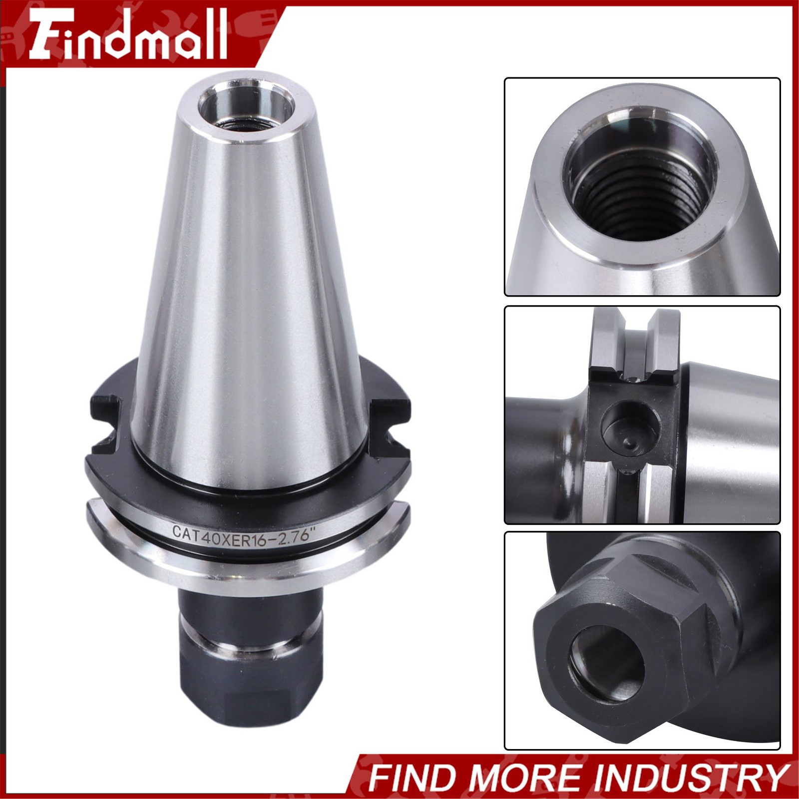 Findmall 10× CAT40-ER16 Collet Chuck 70mm 2.76″ G2.5 20000RPM CNC Milling Tool