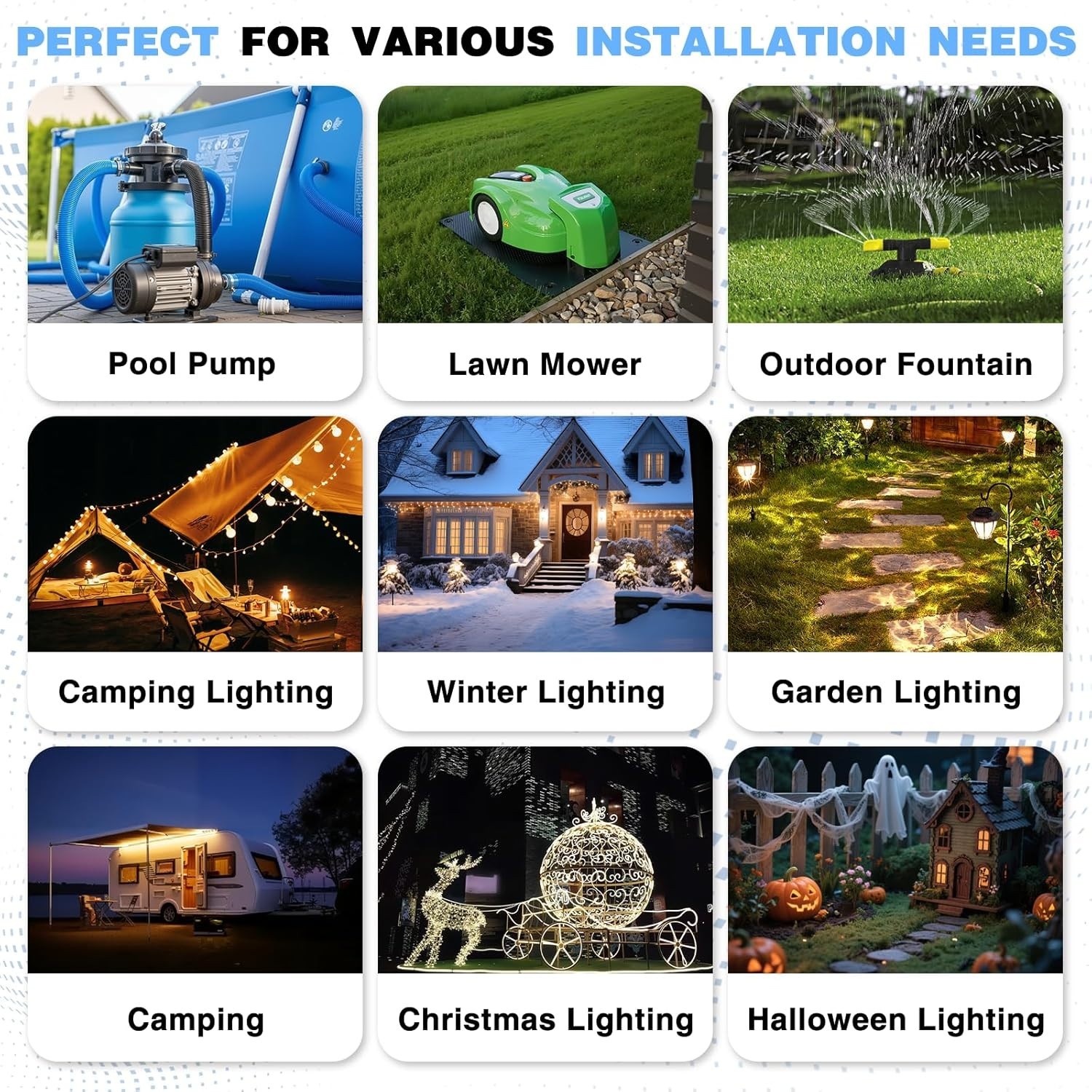 Weatherproof Connection Box for Outdoor Use – Secure Extension Cord Protection