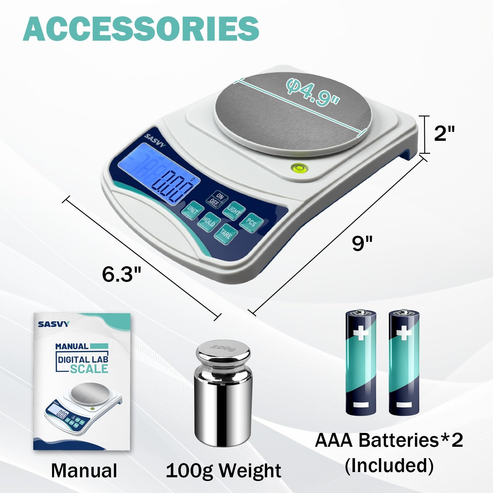 Digital Lab Scale 1000g x 0.01g oz/g/ct/DWT/tl/gn/ozt Precision Electronic Sc…