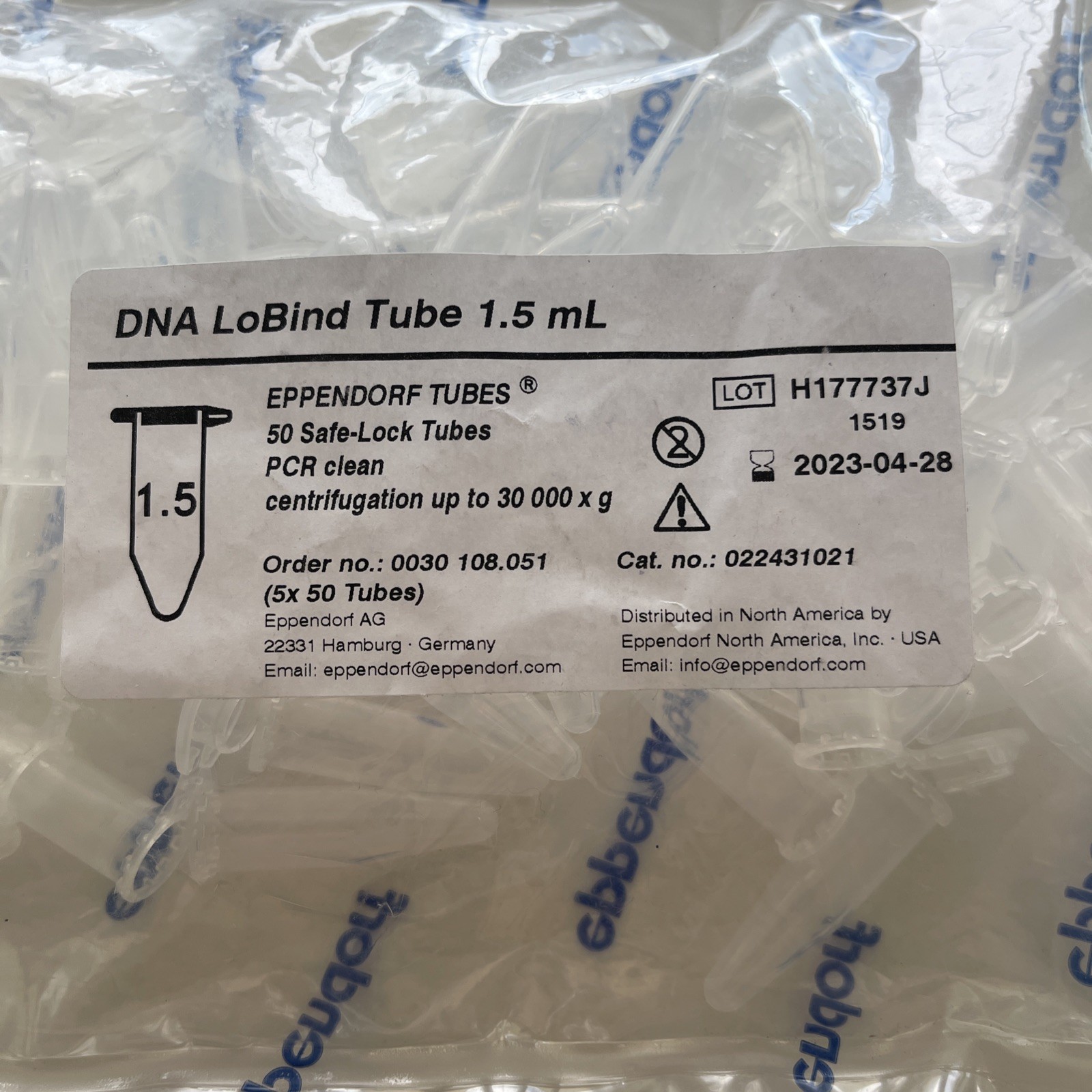 Eppendorf™ DNA LoBind™ Tubes 1.5mL