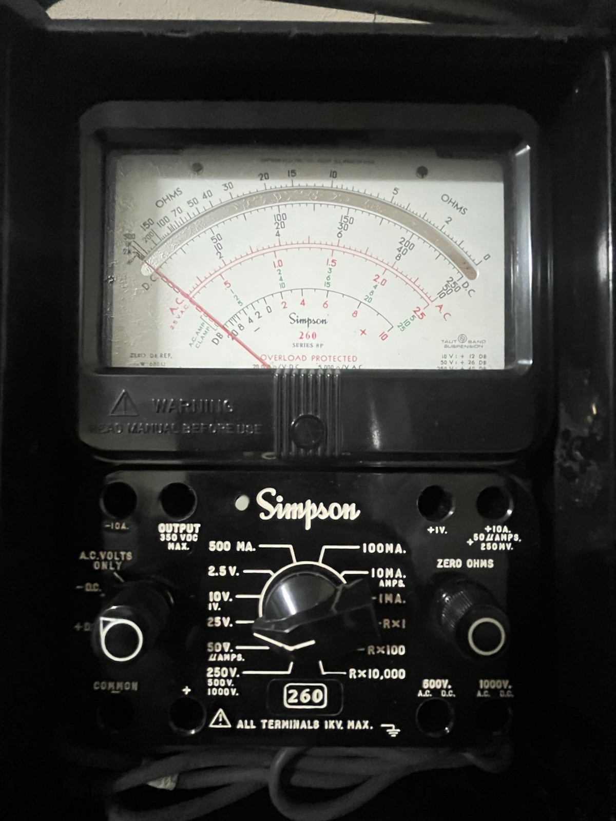 Simpson 260-8 Analog Multimeter Pre Owned B3