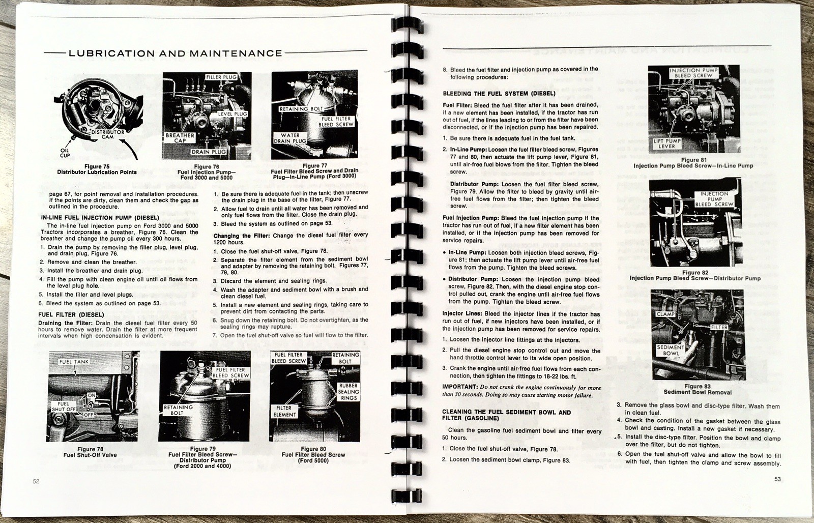 Operators Manual for Ford 2000 3000 4000 5000 Tractor Owners Book Maintenance