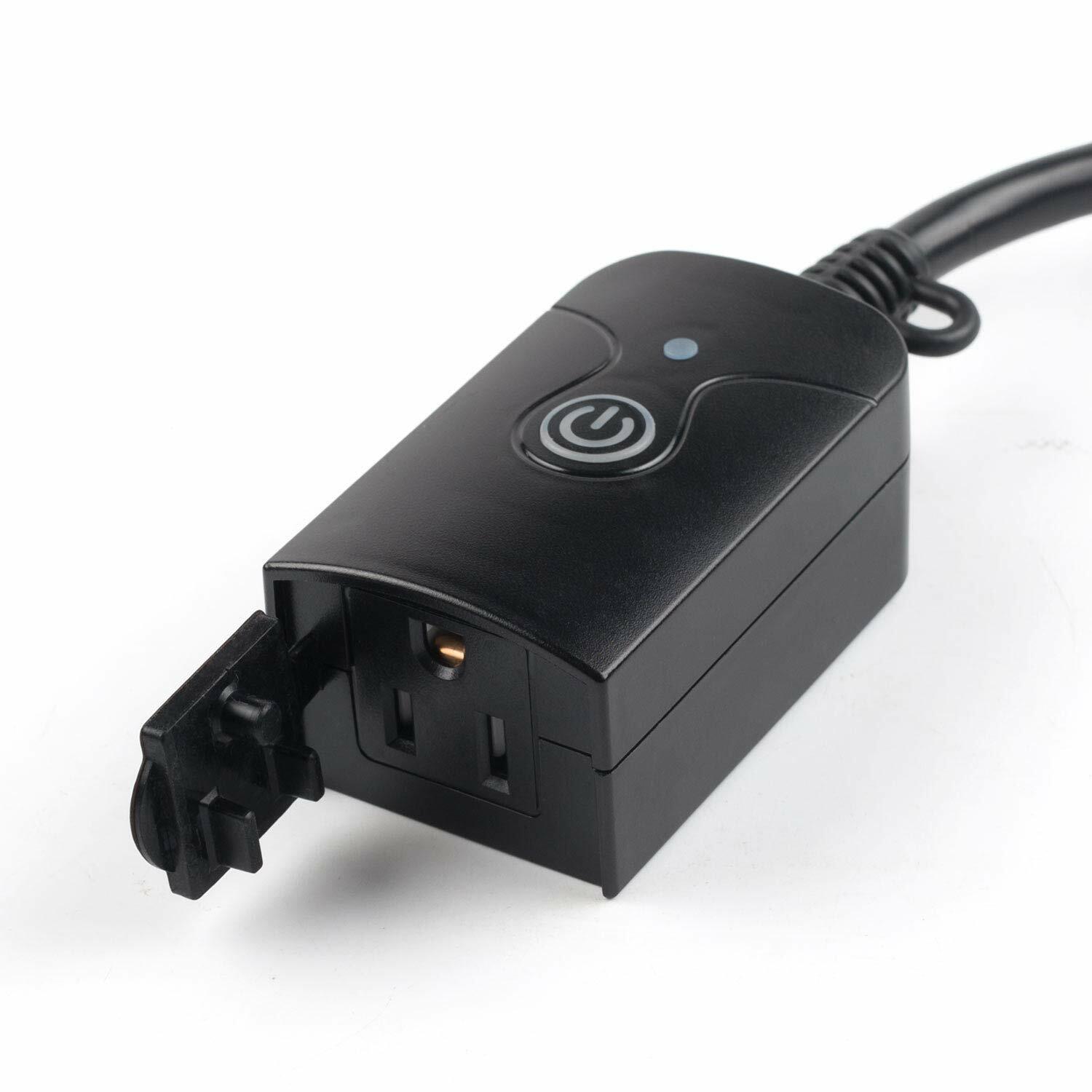HBN Outdoor 3-Prong Outlet Weatherproof with 100ft Wireless Remote Control Kit