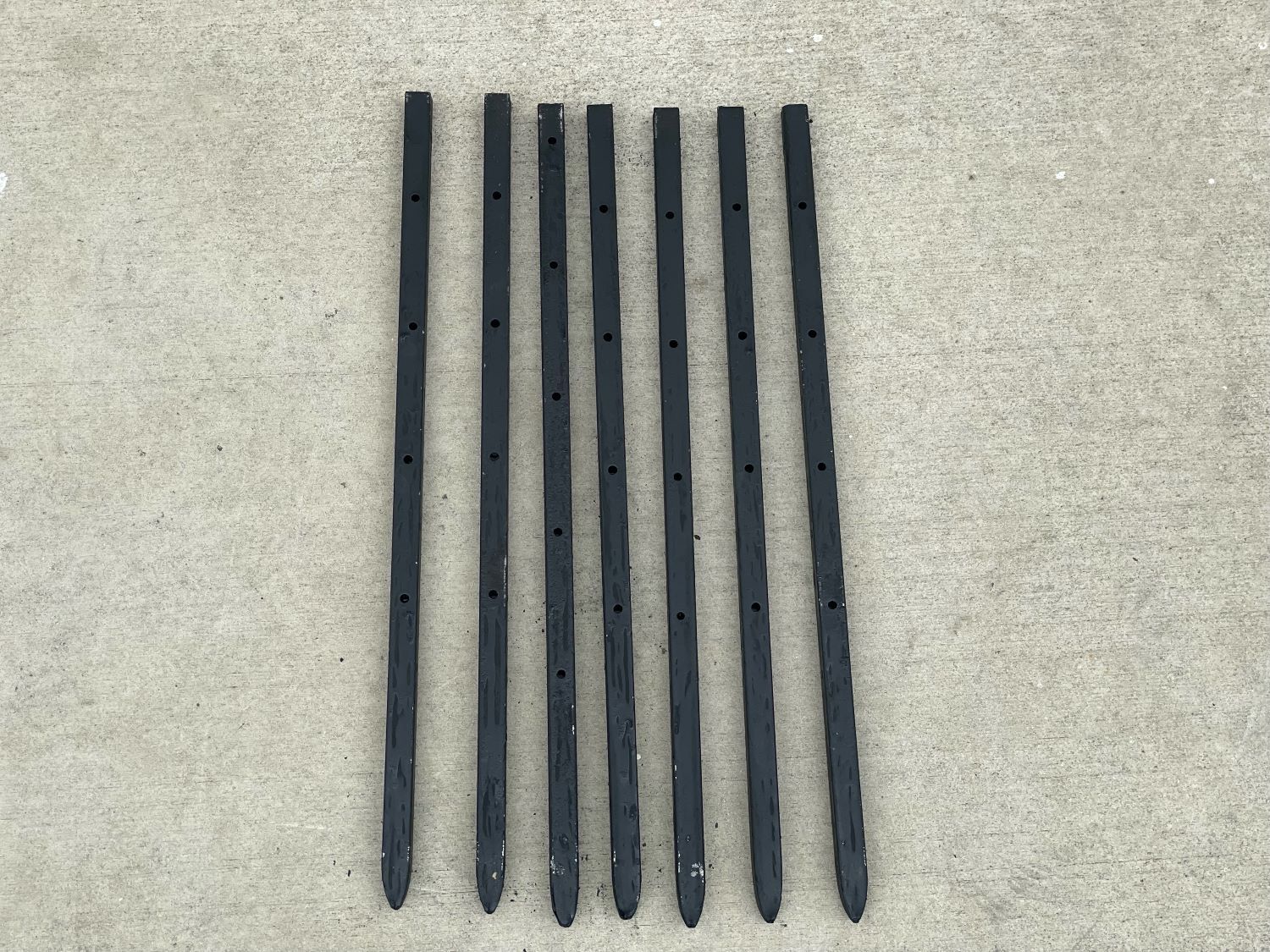 Sandbaggy 5/8″ x 18″ Square Steel Concrete Form Stakes w/ Nail Holes – Rebar Pin