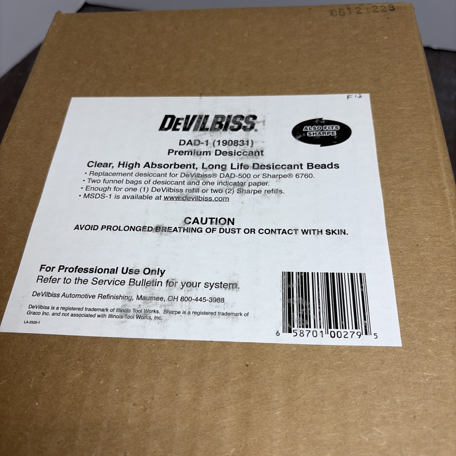 New DEVILBISS DAD600-1 / DAD6001 Complete Tune-Up Kit Dated July 2012