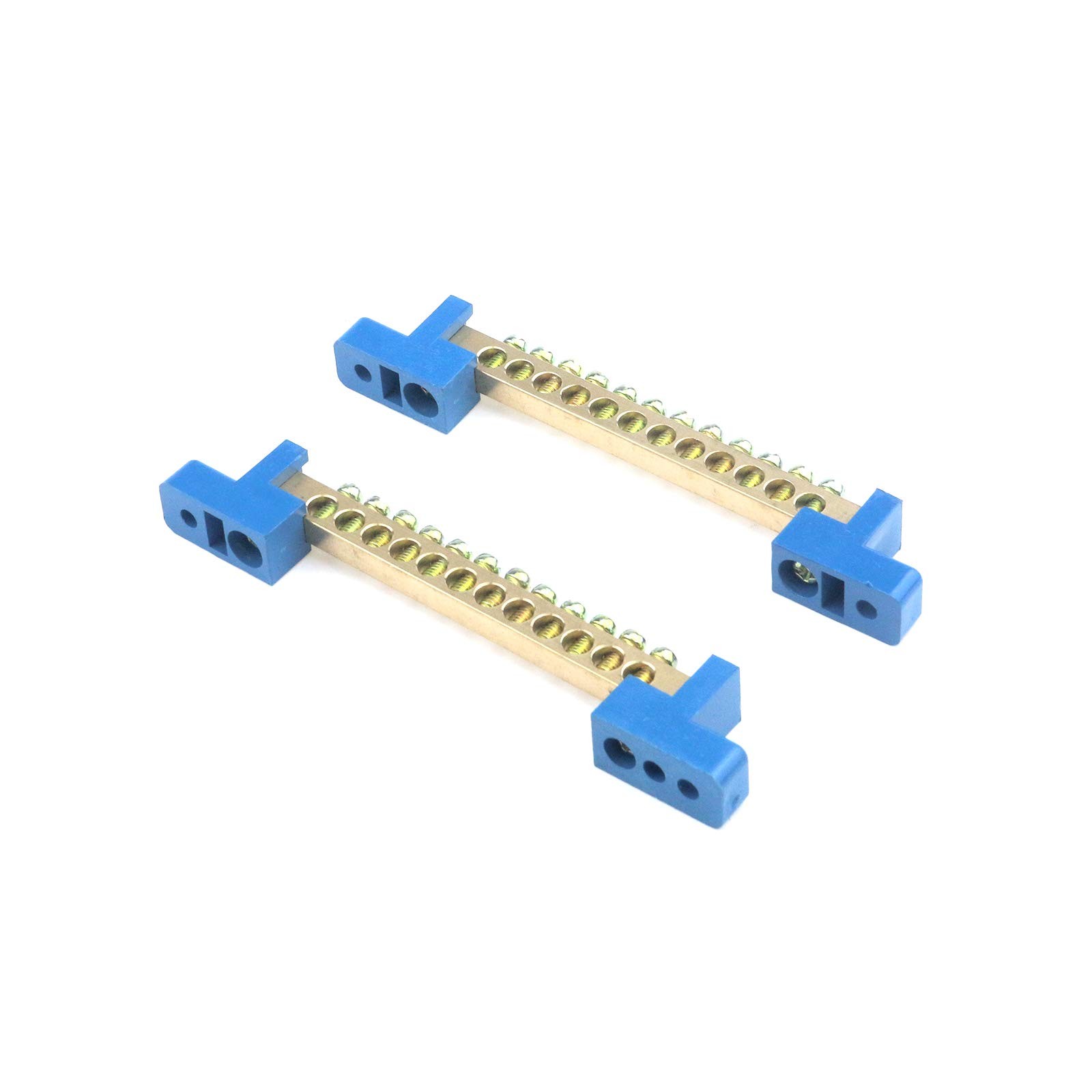 4 Pack Terminal Bus Bar 12 Position Brass Ground Distribution Block