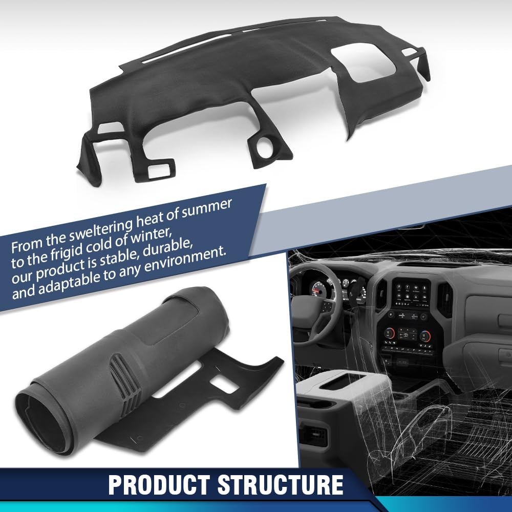 TPE Dash Bezel Cover for RX330 RX350 RX400h 2004-2009 Black Dustproof Waterproof