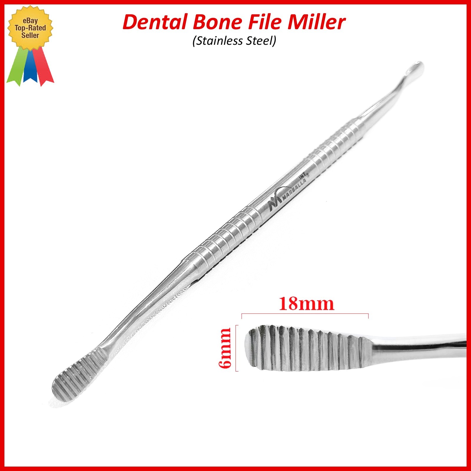 Dental Bone File Miller Filler Cross-Cut-Straight Shaping Surgical Instrument CE