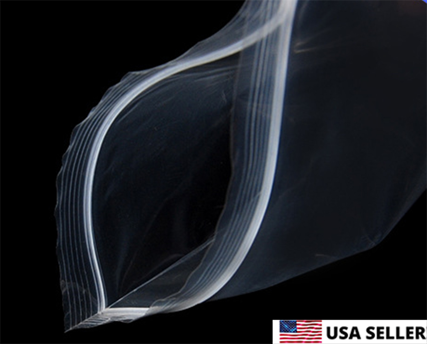 500pc 4.50″ x 6.25″ 2 Mil Clear Plastic Zip Lock Bag Zipper lock Bag Reclosable