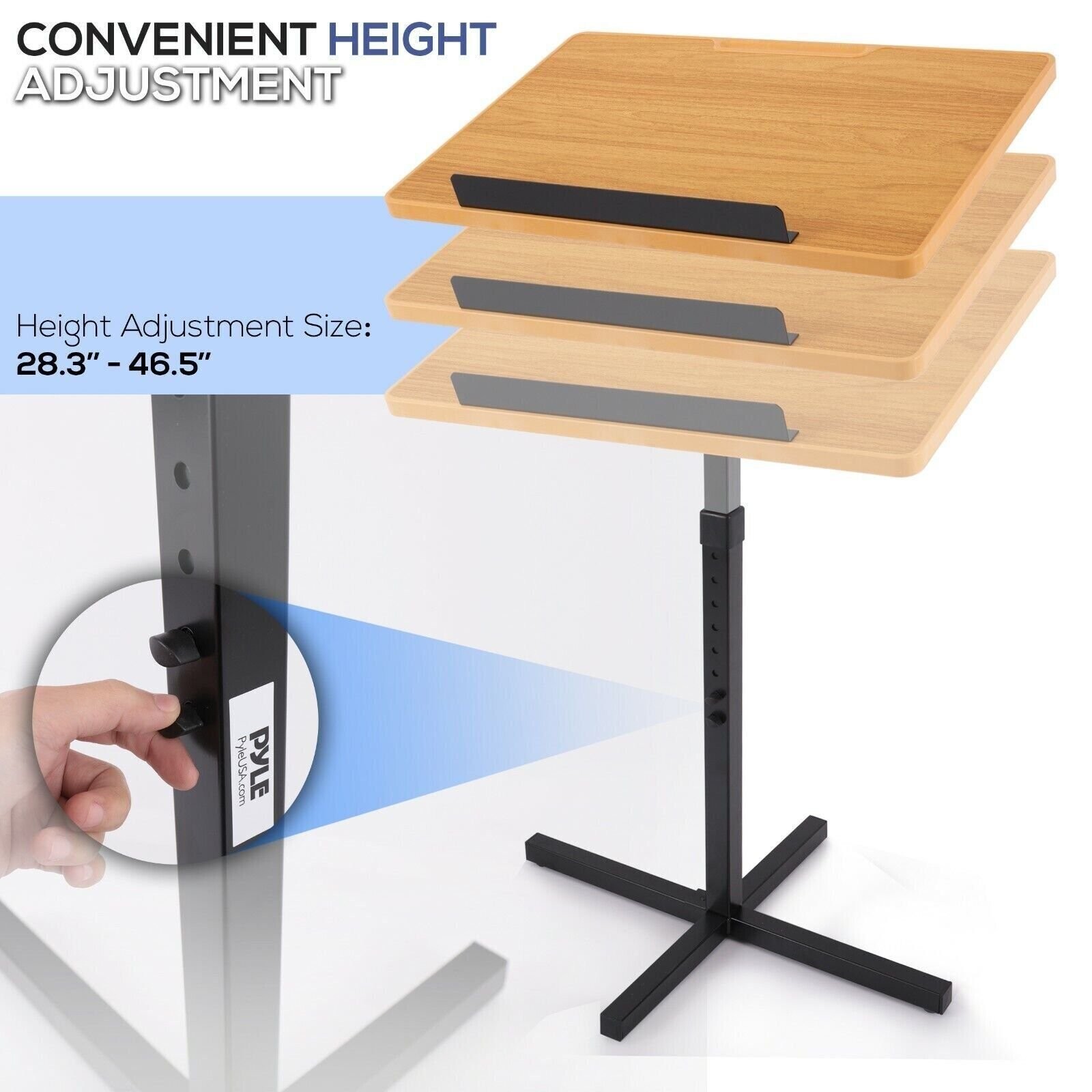 Pyle Floor Standing Lectern Presentation Podium Stand, Height Adjustable PLCTND4