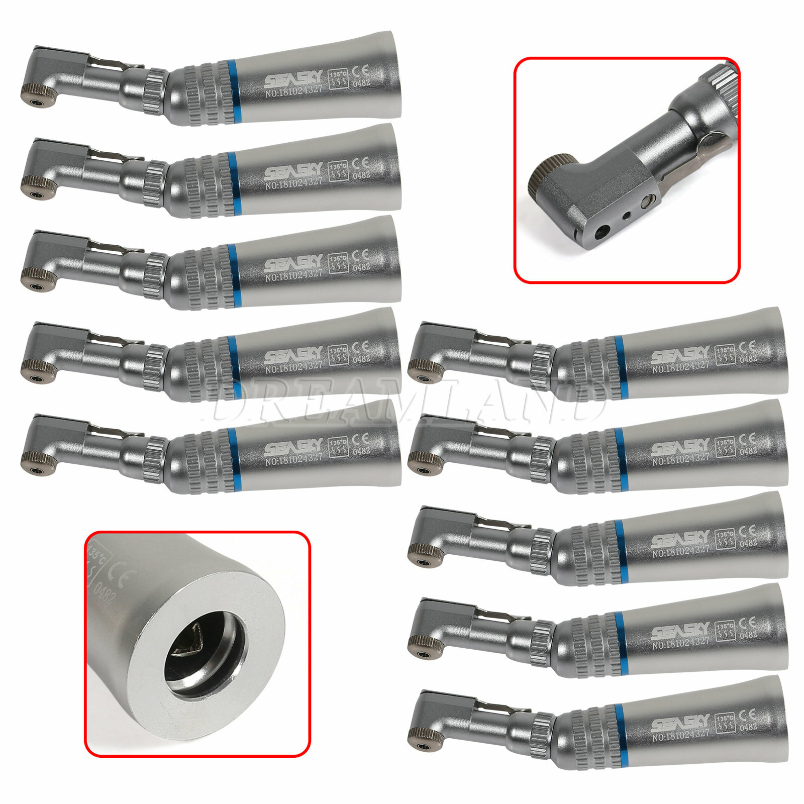 SEASKY Low/Slow Speed Contra Angle Latch Burs Handpiece fit NSK Motor mcv