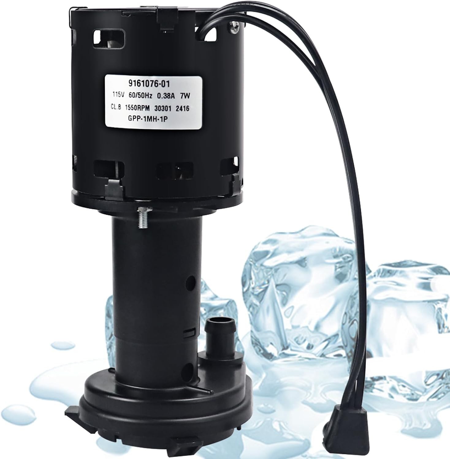 9161076-01 Water Pump Replacement 115V Ice Machine Pump Motor Compatible with