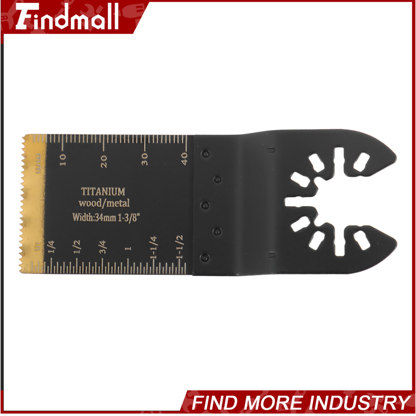 Findmall 55PCS 6 Types Universal Titanium Oscillating Saw Blades Multitool Blade