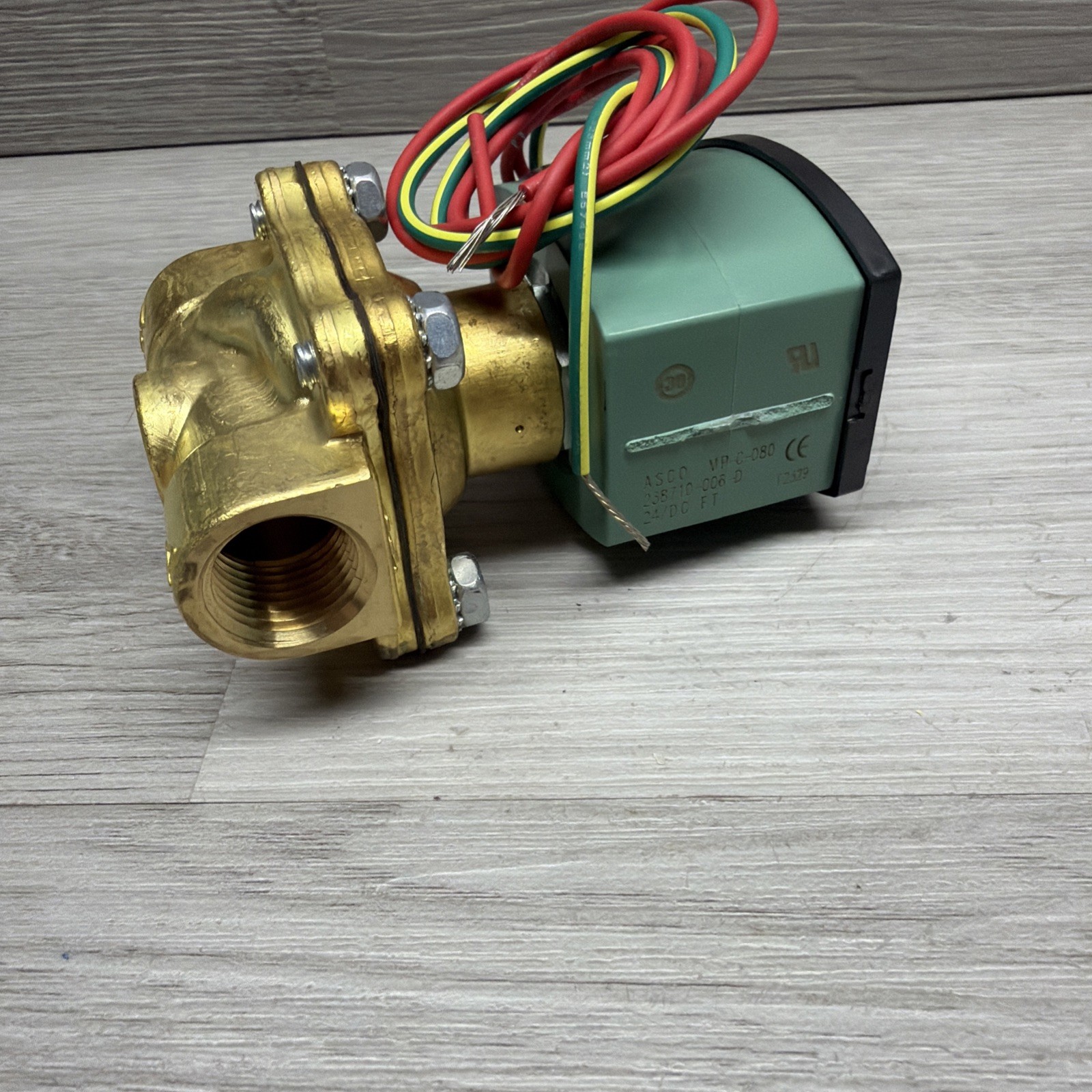 ASCO 8210G034 Red Hat Solenoid Valve, 24VDC Coil, 1/2” NPT Ports, New