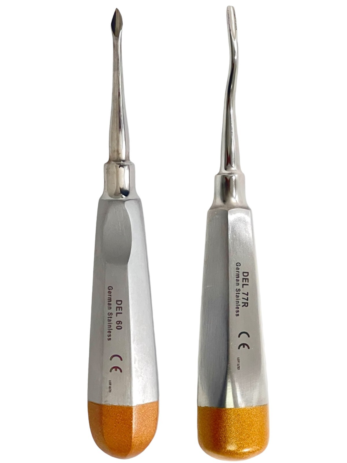 Premium 2Pcs Dental Tooth Extraction Elevator #77R, #60 Dental Instruments