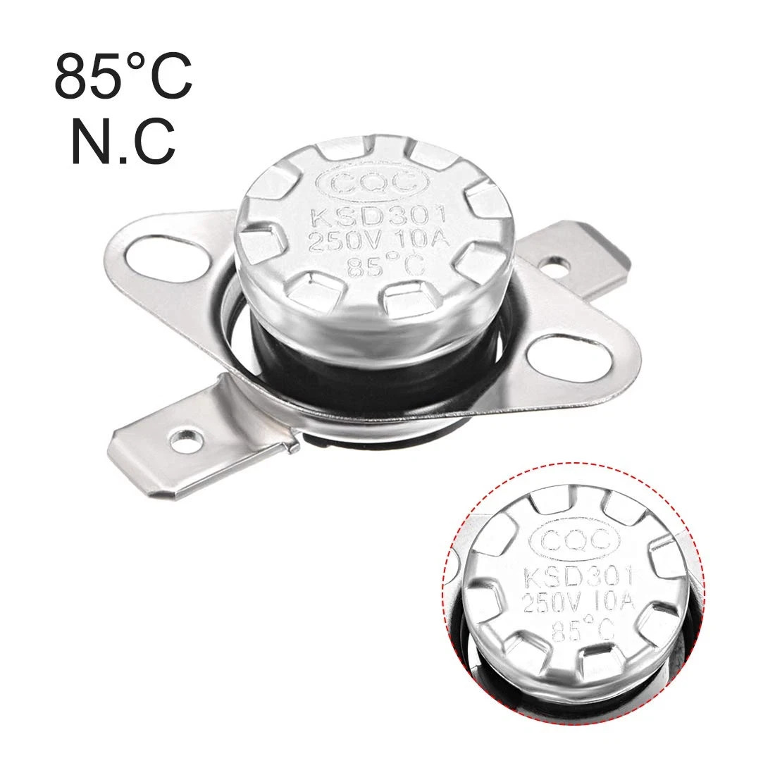 KSD301 Thermostat 85°C/185°F 10A Normally Closed N.C Adjust Snap Disc Temperatur