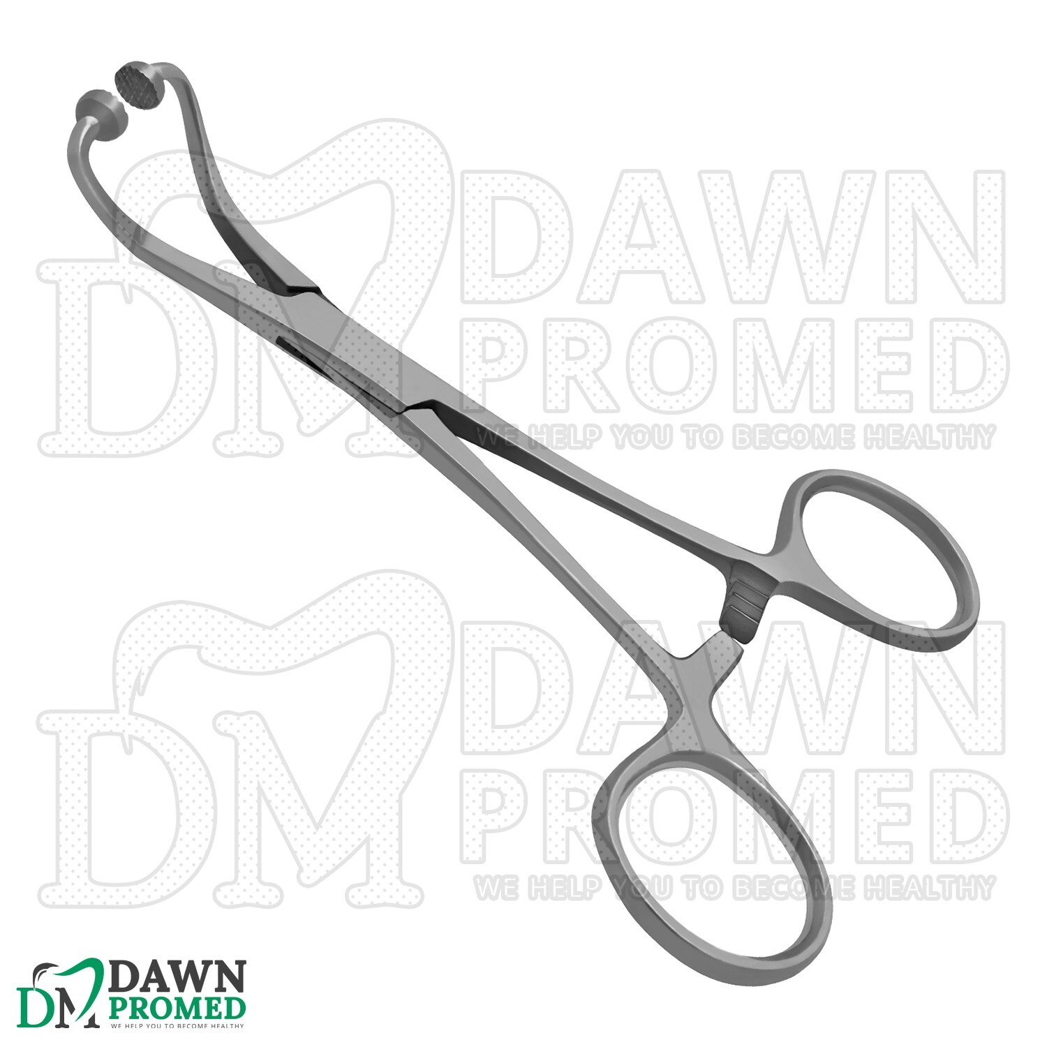 Hoff Towel Clamp Forceps 5.25″ Curved Rounded Cross-Serrated Surgical Instrument