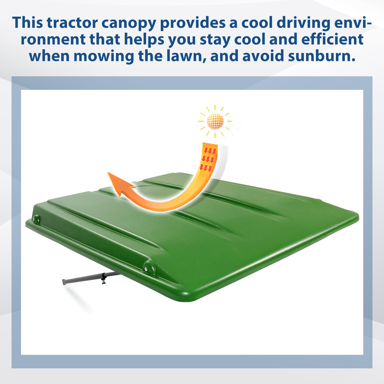 Green Top Canopy with Bracket For John Deere Compact Utility Tractors ROPS