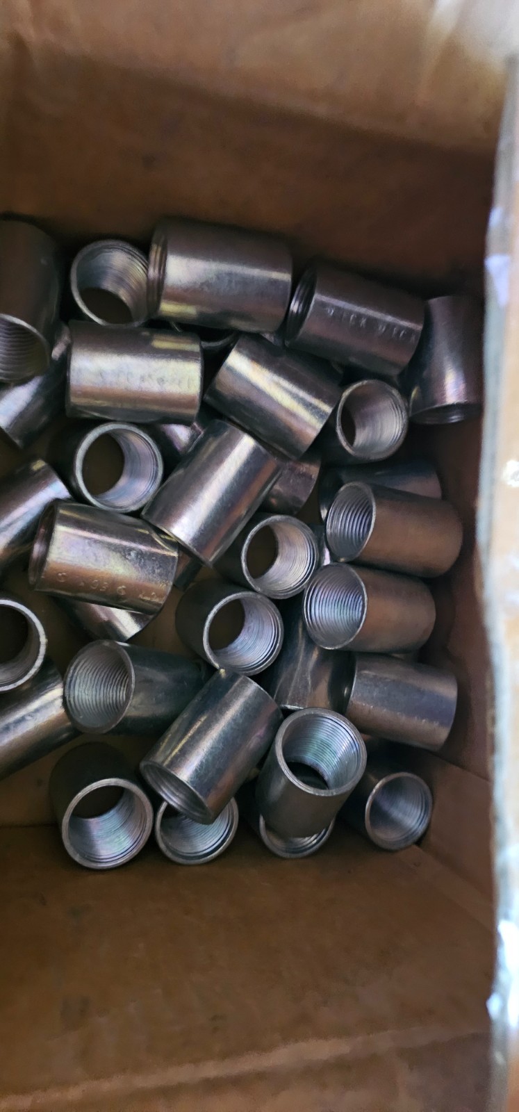 Lot of 5 Rigid Conduit Couplings 3/4″ Galvanized Steel Threaded