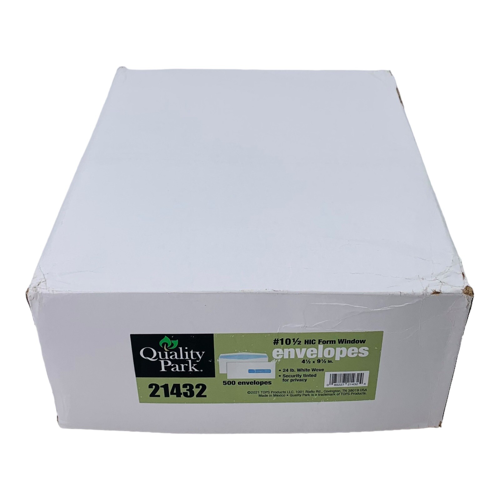 500 Envelopes Quality Park #10-1/2 HIC Form Window Envelopes 4.5″ x 9.5″ White