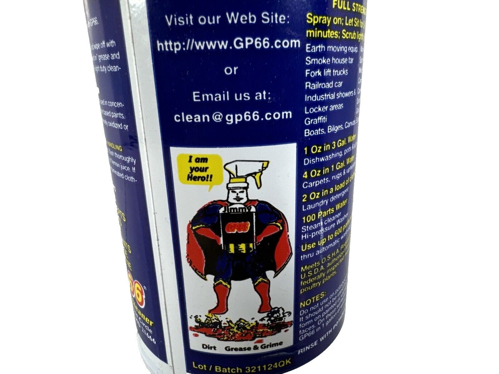NEW SEALED GP66 Green Miracle Cleaner Quart Cleans Over 1,000 Surface Types