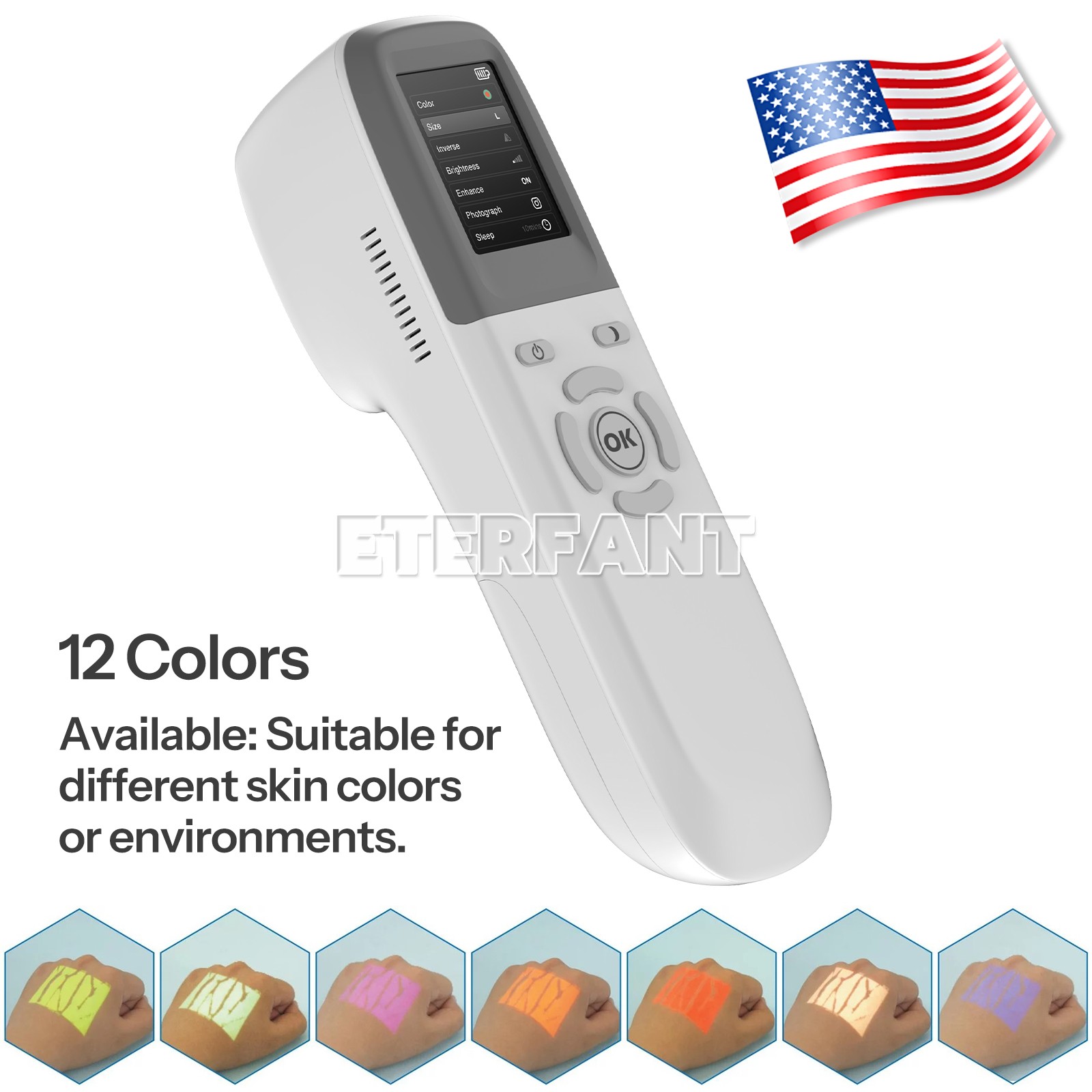 ETERFANT Vein Finder Blood Vessel Detector Searching Medical Nursing Machine
