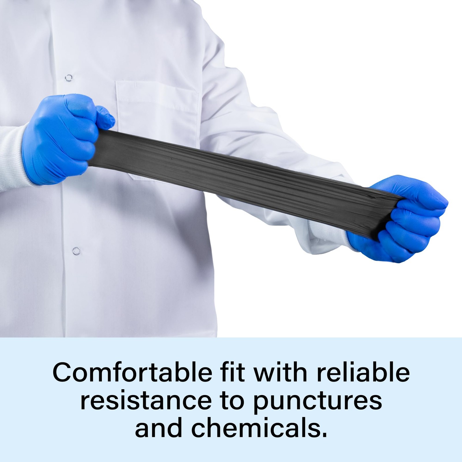 1st Choice Black Nitrile Exam Gloves 4 Mil Disposable Large,