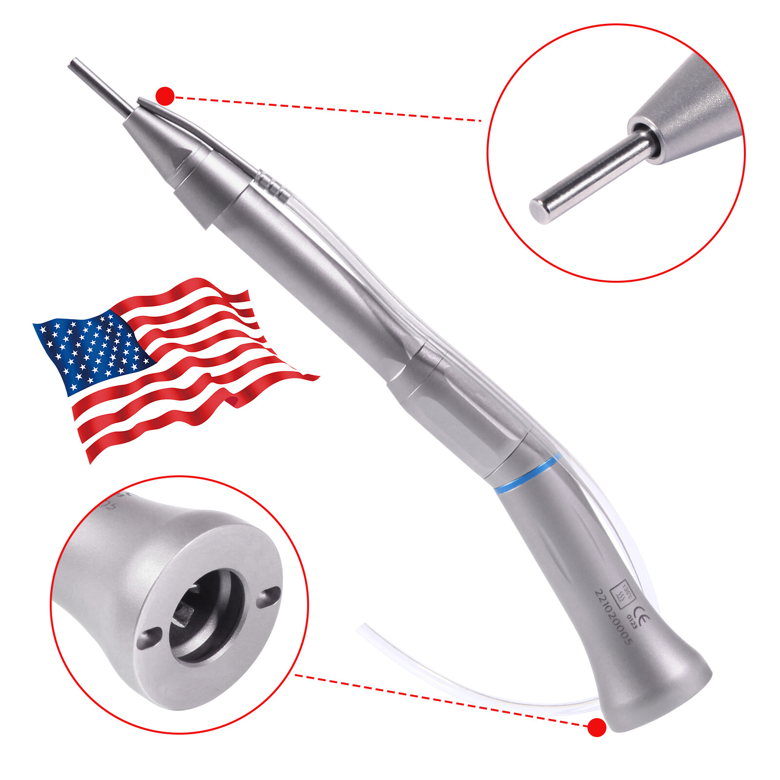 LED Fiber Optic Yabangbang E-generator Dental Handpiece High Speed 4/2Hole -CN