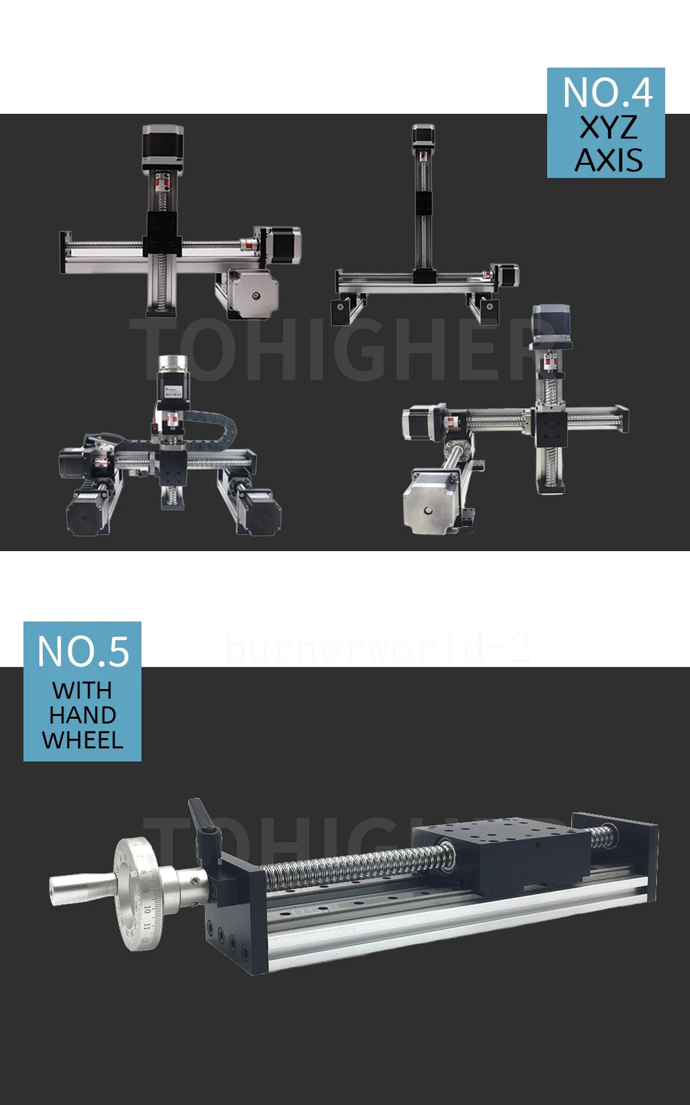 Double Square Linear Guide Sliding Table SFU 1204/1605/1610 100-1000mm Stroke